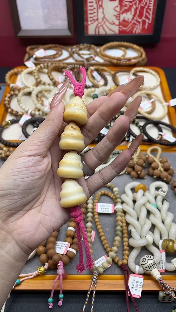 手串菩提根/象牙果象牙果雕刻手搓棒手串