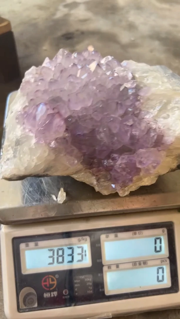 未镶嵌珠宝半成品水晶艺*天然紫水晶原石摆件拍2单99发1