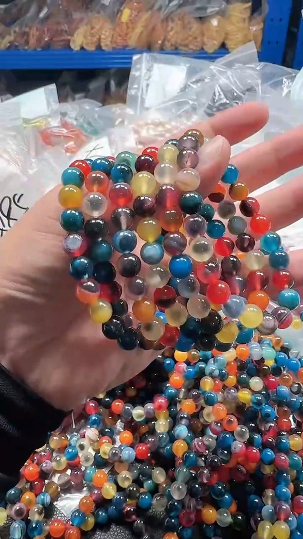 玛瑙/玉髓手串未镶嵌007