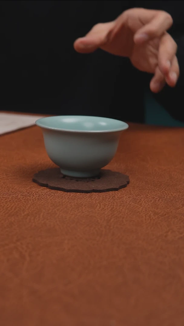 【闪购商品】杯汝州原产地原矿釉微瑕仿古压手杯