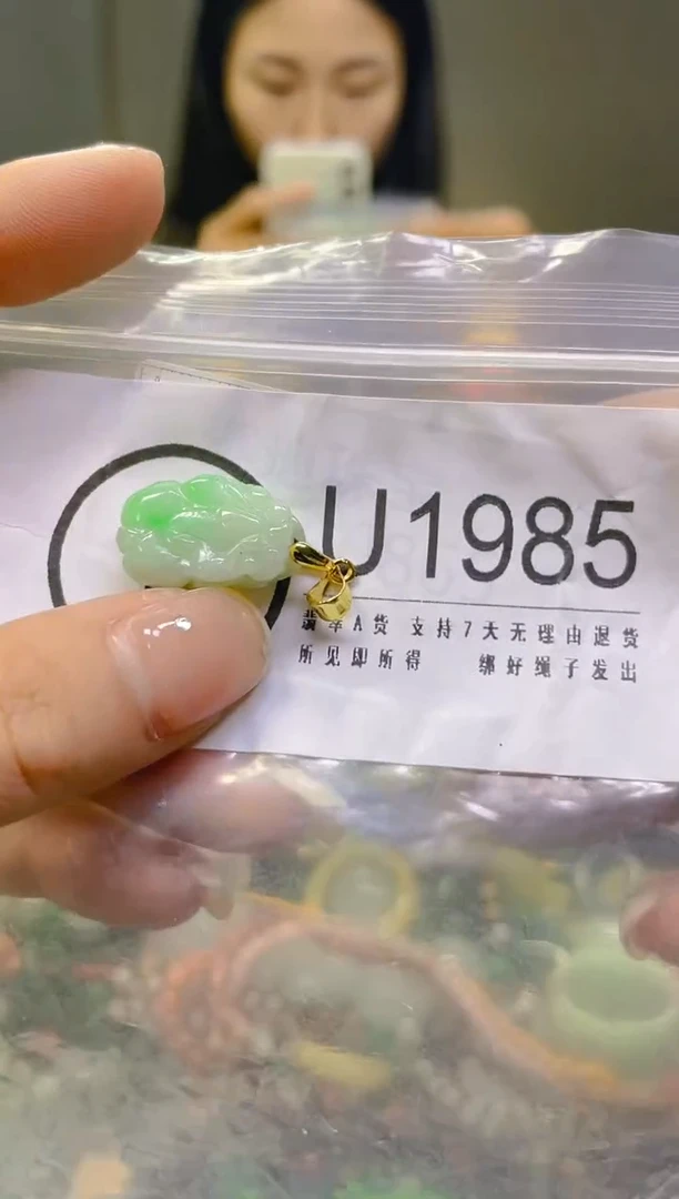 翡翠未镶嵌颈饰/U/翡翠A货一图一物