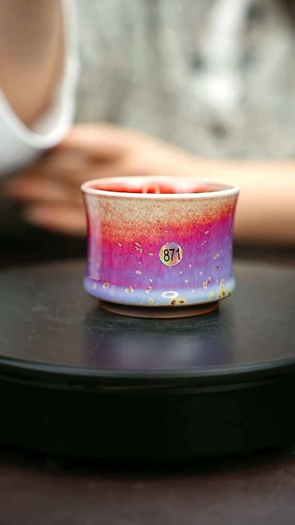 871#原矿钧瓷炉钧釉马蹄杯