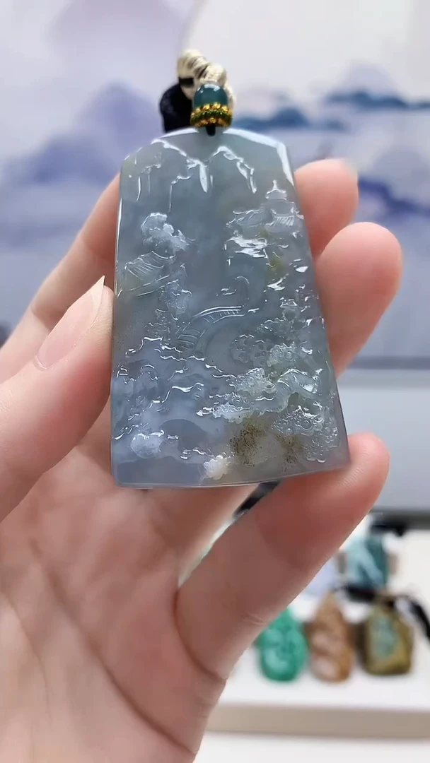 未镶嵌定制翡翠5028ry-毛货挂件49