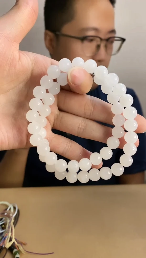 项链未镶嵌和田玉和田玉10mm妈妈链