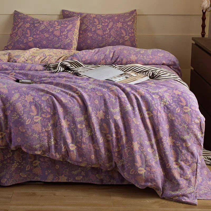 【有壹家】--2025年新款凤尾系列 亲肤柔软 床单 被罩