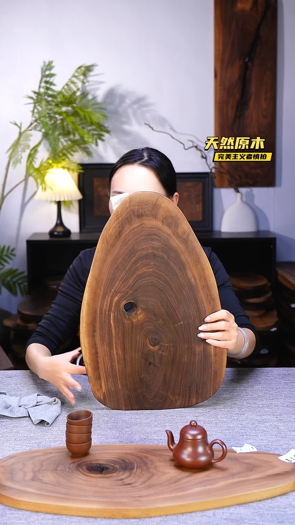 木北美黑胡桃原木.干裂疤结不属于商品质量问题完美主义者慎拍