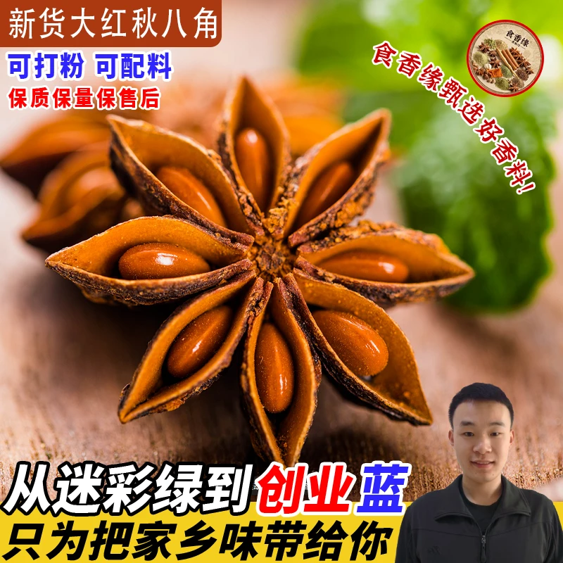广西八角大料全干新货手工挑选无硫搭配肉桂花椒炒菜卤料火锅炖肉