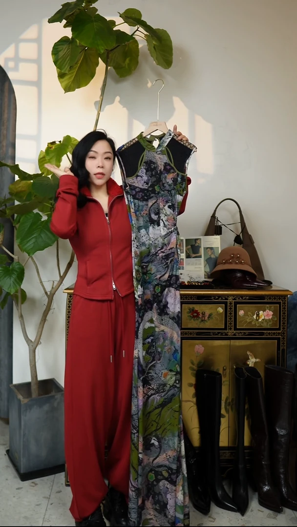 L码，设计师款网纱肩连衣裙，花色