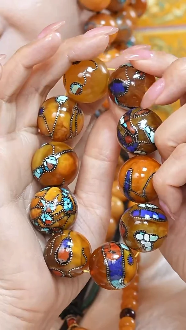 蜜蜡颈饰未镶嵌4022天然蜜蜡珠宝奇石云端妖孽全部保真