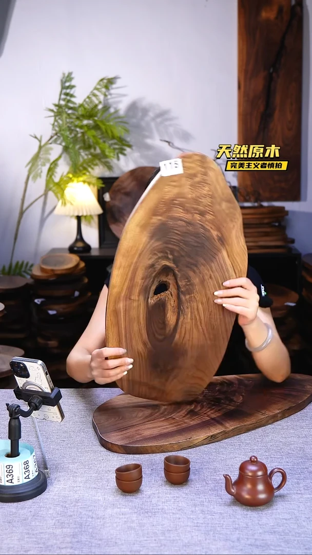 木北美黑胡桃原木.干裂疤结不属于商品质量问题完美主义者慎拍