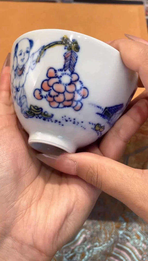 盖碗景德镇手工手绘陶瓷