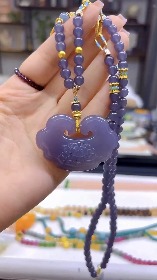 和田玉未镶嵌毛衣链DIY款M606