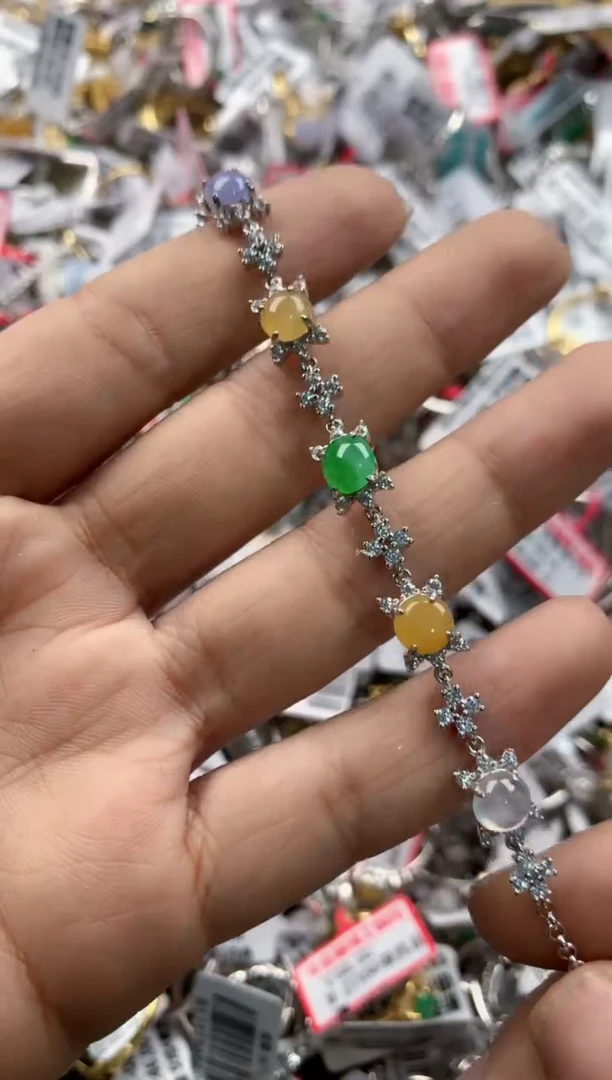 银S925镶嵌戒指翡翠666     7