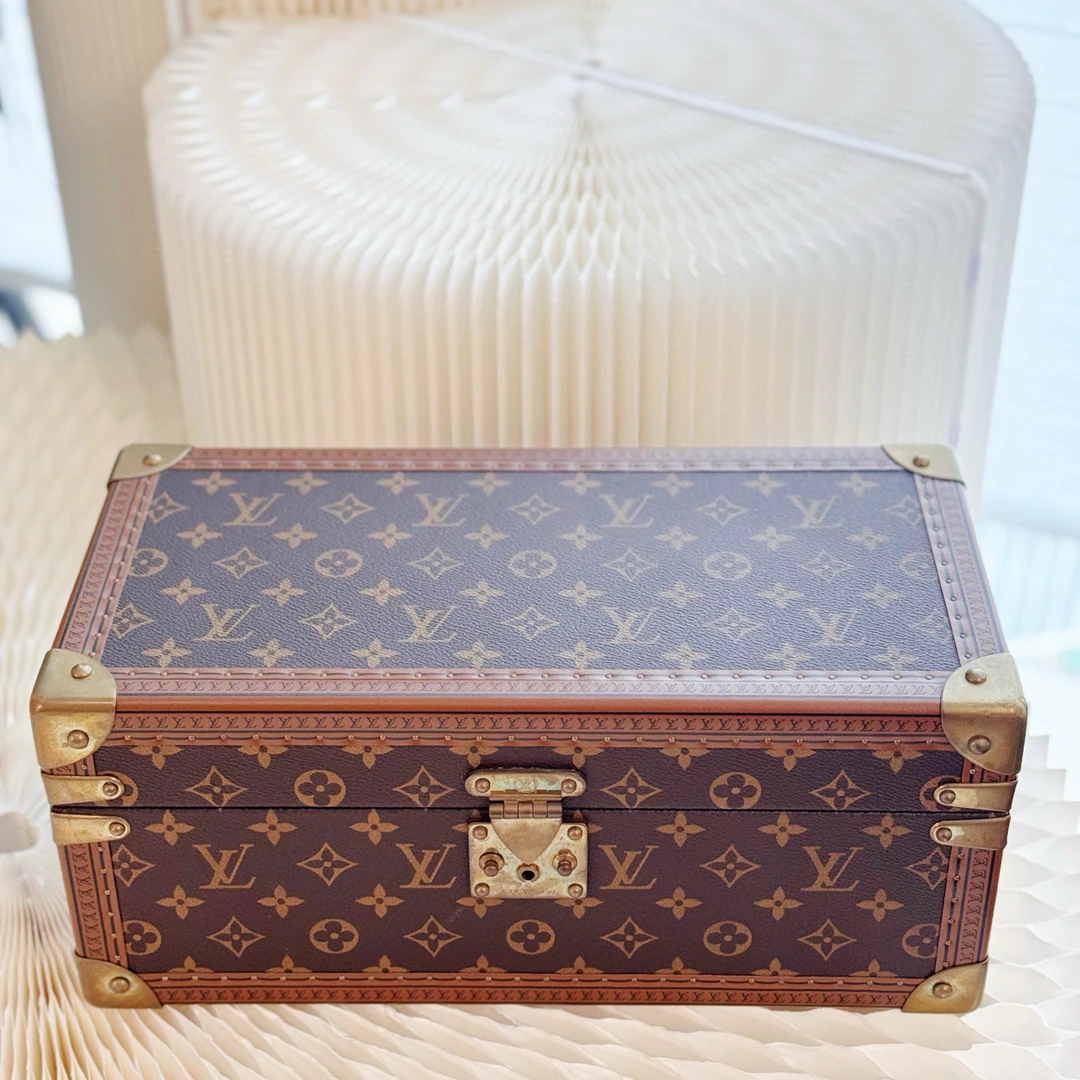 99新 LouisVuitton/路易威登 老佛爷 老花珠宝腕表箱双层