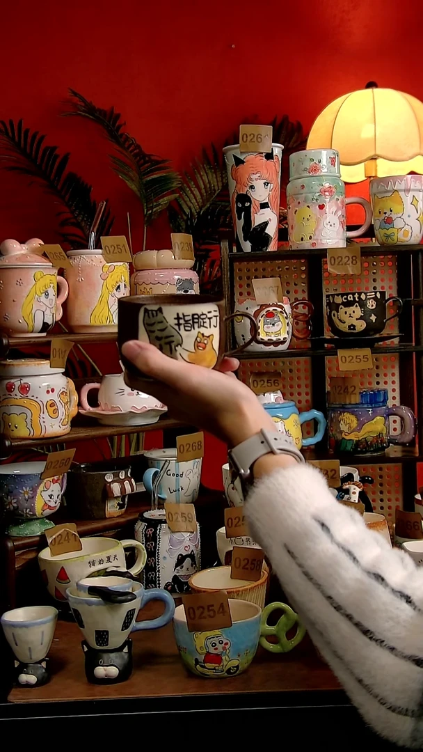 杯子瓷DIY景德镇创意陶瓷手工卡通风紫砂泥指定行咖啡杯