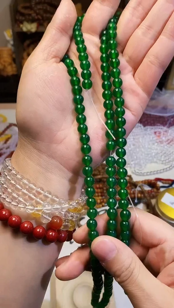 【闪购商品】玛瑙/玉髓手链未镶嵌绿玛瑙卡8+
