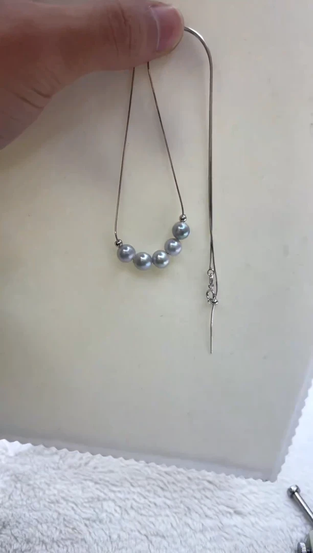 颈饰银S925镶嵌海水珍珠7-8