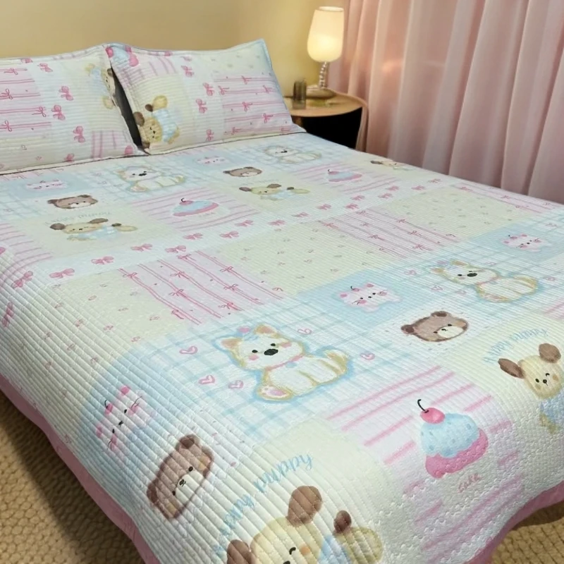 【西高地】原棉软凉席通用四季亲肤水洗棉床盖