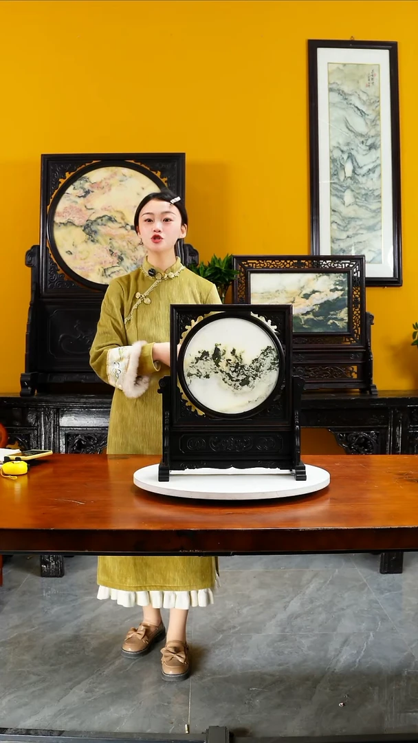 石材天然大理石画摆件