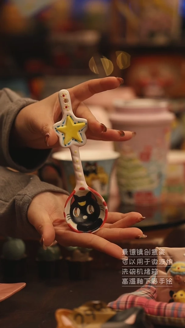 陶瓷景德镇可爱陶瓷釉下彩绘设计师款