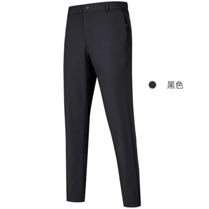 春季男款休闲长裤舒适透气弹力男士黑色休闲西裤修身时尚速干