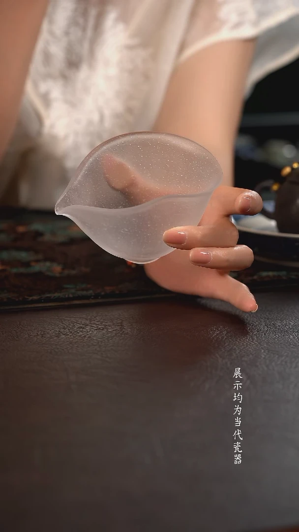 陶瓷杯周边琉璃心缘甄兰舟公道 冰透白