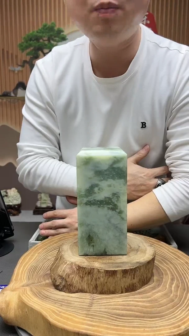 【闪购商品】蛇纹石玉大印章未镶嵌天然玉石大尺寸印章