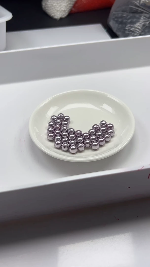 未镶嵌颈饰拼合珍珠（马贝珠） w2260紫贝珠8mm*30颗