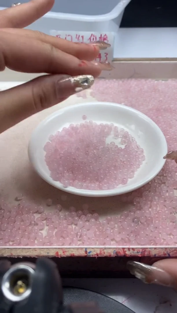 【闪购商品】水晶颈饰未镶嵌w593粉水晶4mm*100颗