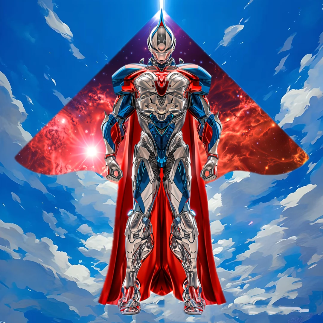 钢铁超人奥特曼风筝微风易飞潍坊新款带线卡通儿童风筝