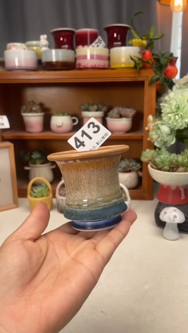 瓷片412知木小芳花盆