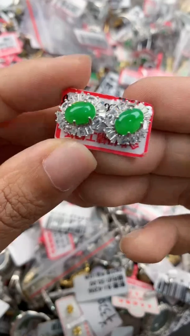 银S925镶嵌戒指翡翠2222----1