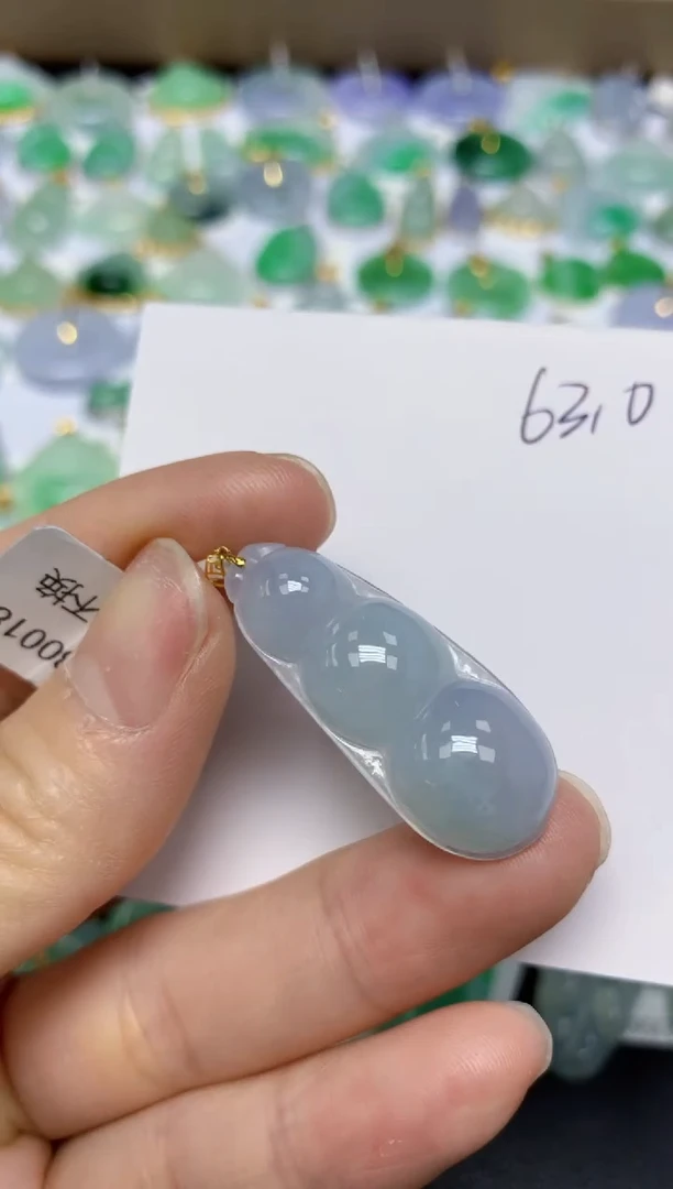 【闪购商品】翡翠挂件18K金镶嵌 天然翡翠A货