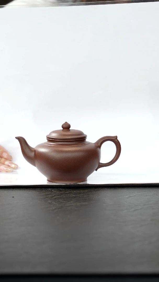 茶壶紫砂老紫泥笑樱壶300cc