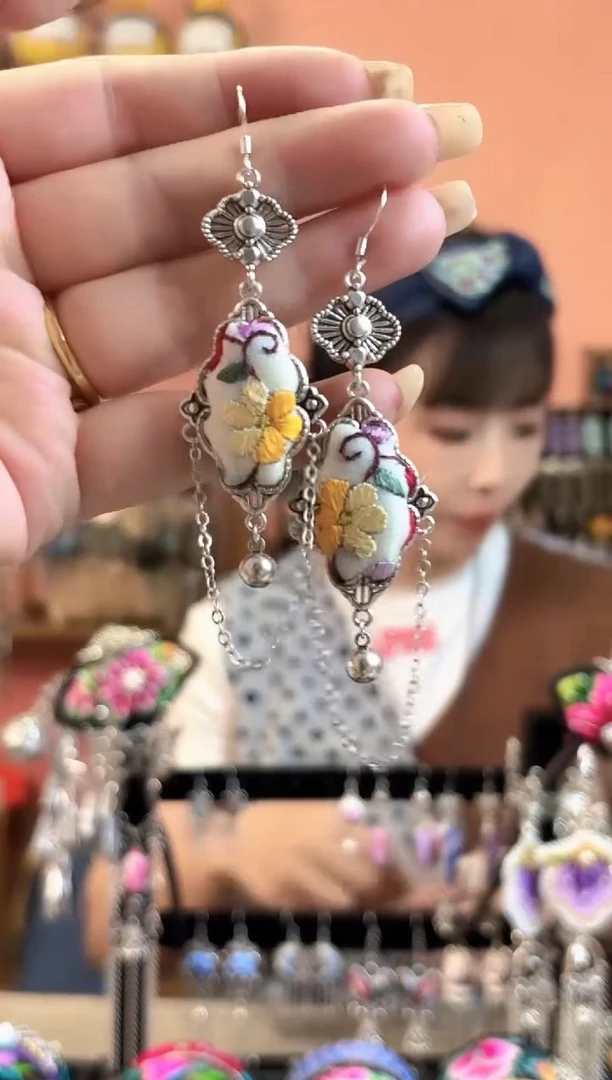 织绣艺枝独绣老绣饰品92