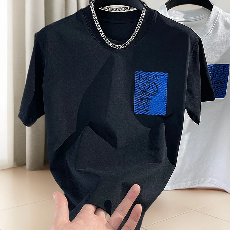 GPTSu夏款内搭重磅加厚短袖T恤男装半袖圆领上衣潮流透气轻奢潮牌