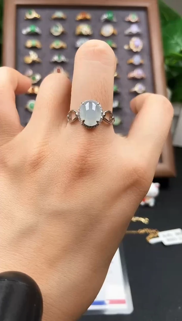 银S925镶嵌戒指翡翠12