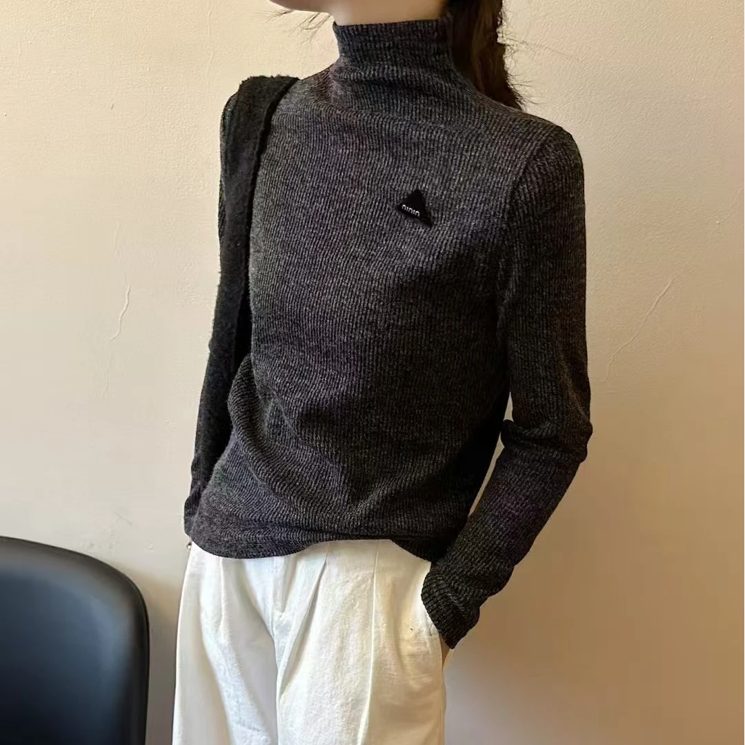 （衣长约59）2024冬季新款时尚气质百搭半高领针织打底衫9782