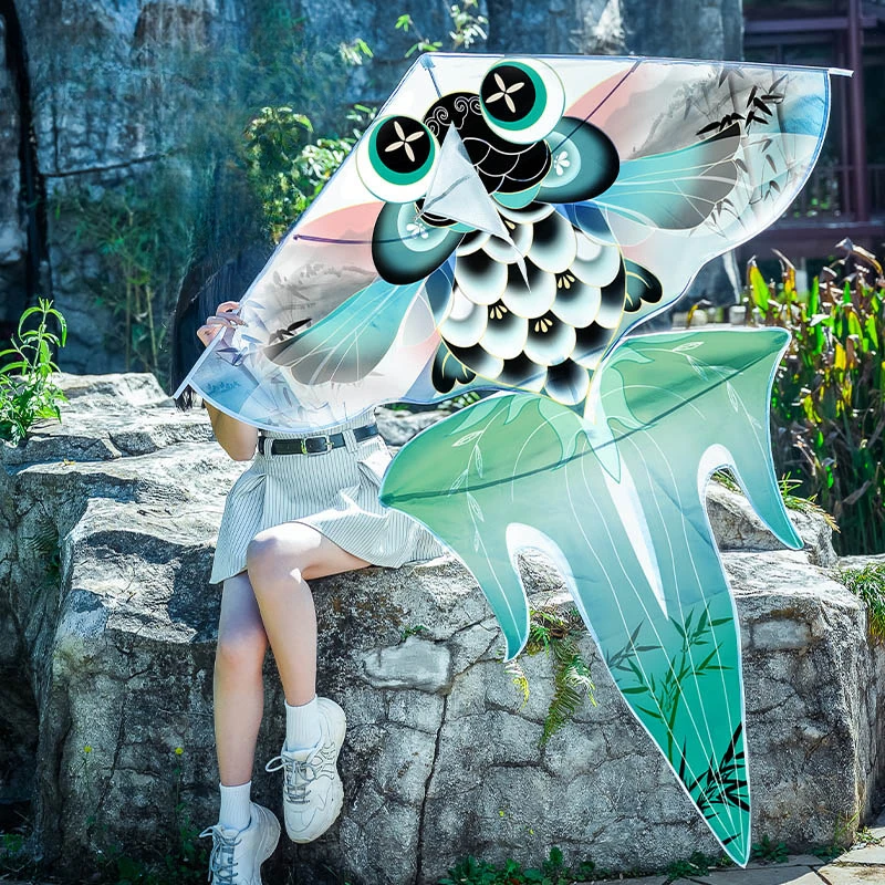 2025年新款金鱼大人儿童潍坊风筝带线轮微风易飞抗摔耐磨