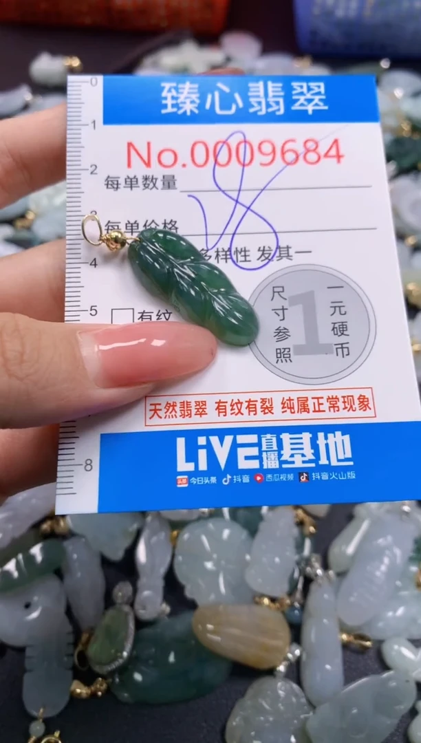 翡翠未镶嵌颈饰9684