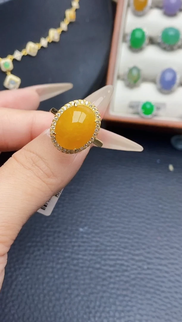 银S925镶嵌戒指翡翠1371