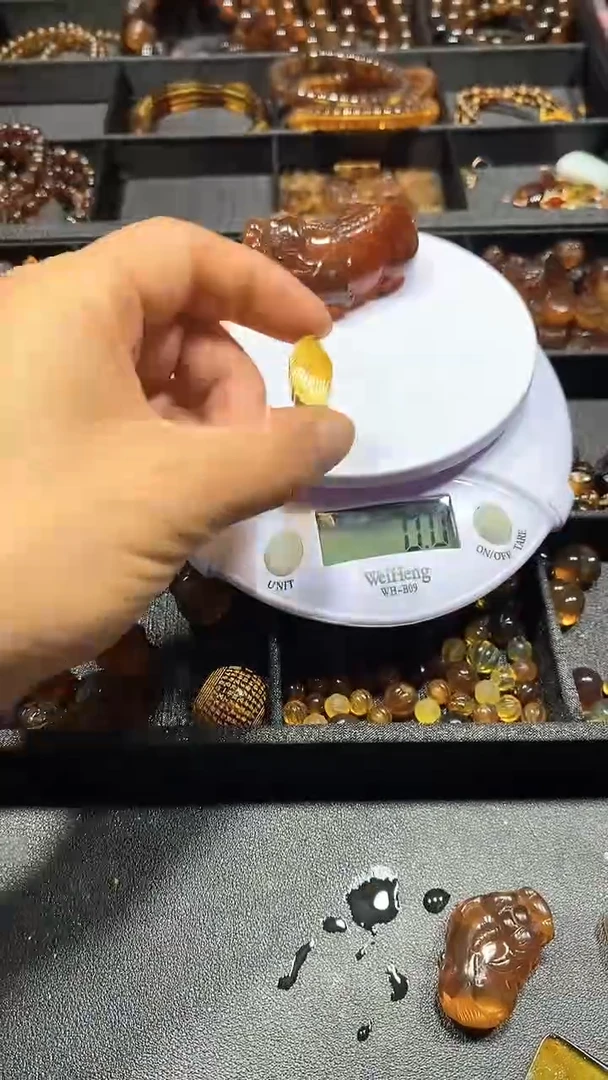 琥珀颈饰未镶嵌天然缅甸琥珀