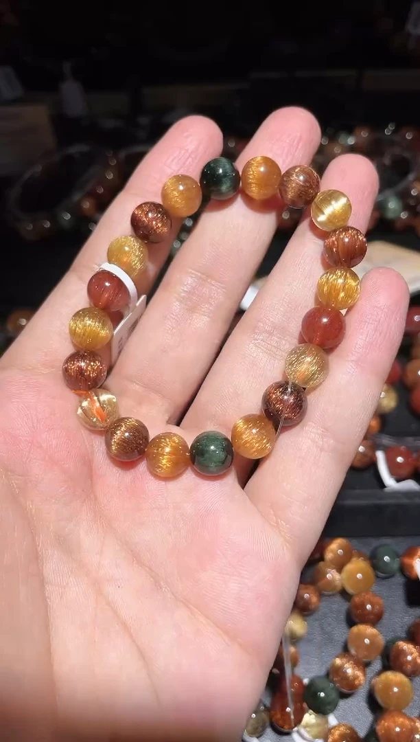 【闪购商品】水晶手链未镶嵌发晶多宝单圈A9（多样性发其一）