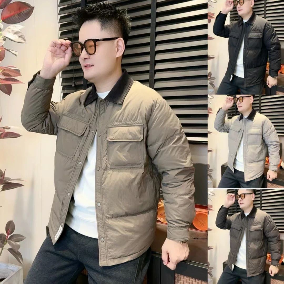 老钱风冬季新款翻领轻薄男生衣服高级感时尚百搭休闲男士夹克外套