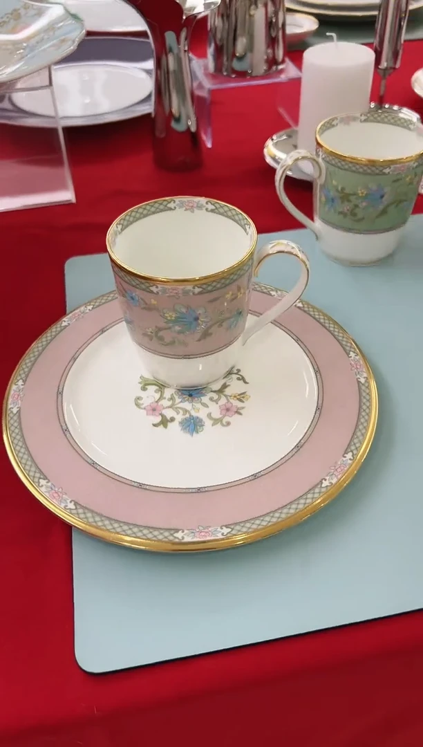 则武 花更纱 粉色杯