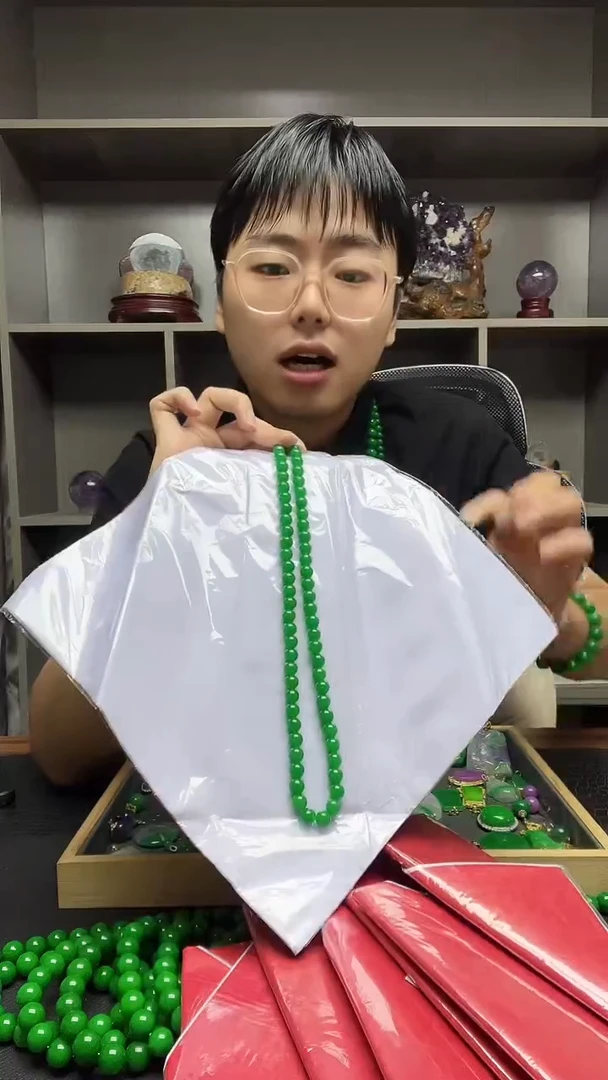 项链14K金镶嵌翡翠项链