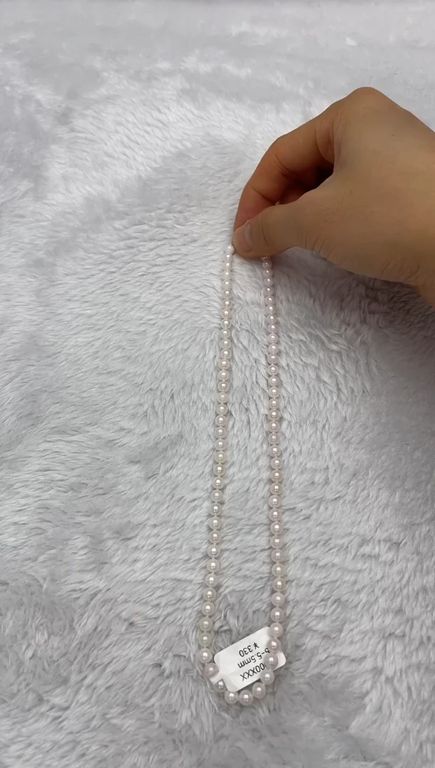 项链银S925镶嵌海水珍珠AK5-5.5mm