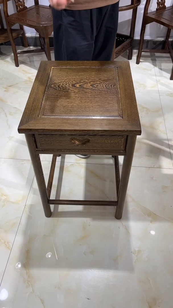 鸡翅木类成套家具鸡翅木抽几尺寸40*48*60高