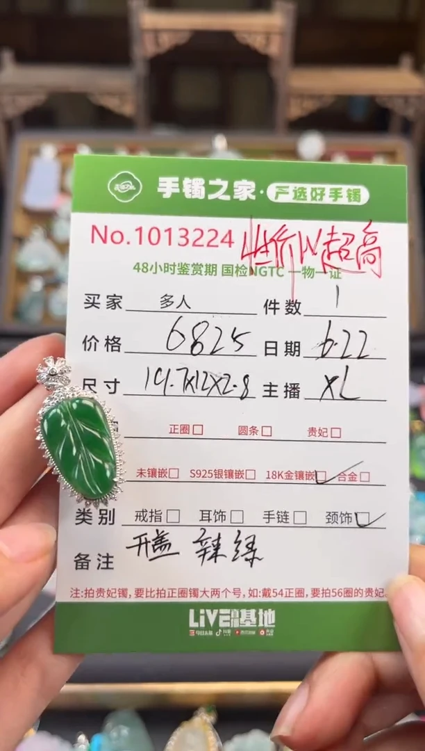 翡翠18K金镶嵌颈饰多人