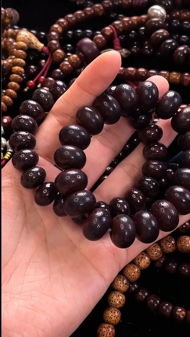 手串星月菩提精工级朱砂供算盘14*10手串（B）